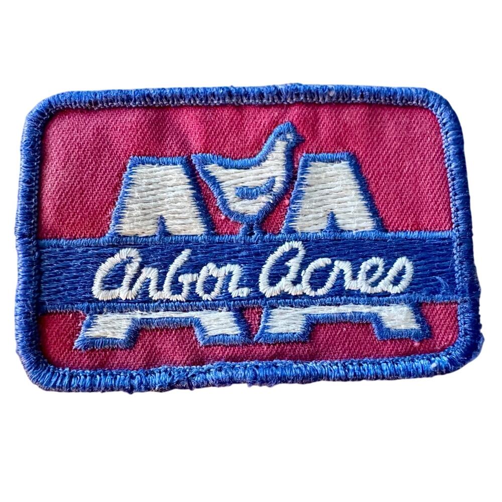 Vintage Arbor Acres Farm Poultry Chicken Breeding Embroidered Patch 3.25 x 2.25